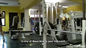Admiring the beauty of the human form in a Czech fitness video featuring a stunning brunette
